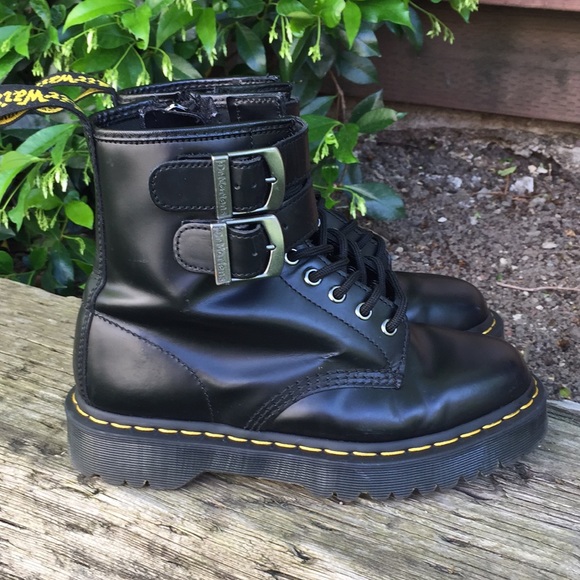 Dr Martens 46 Alt Black Buckle Boots 